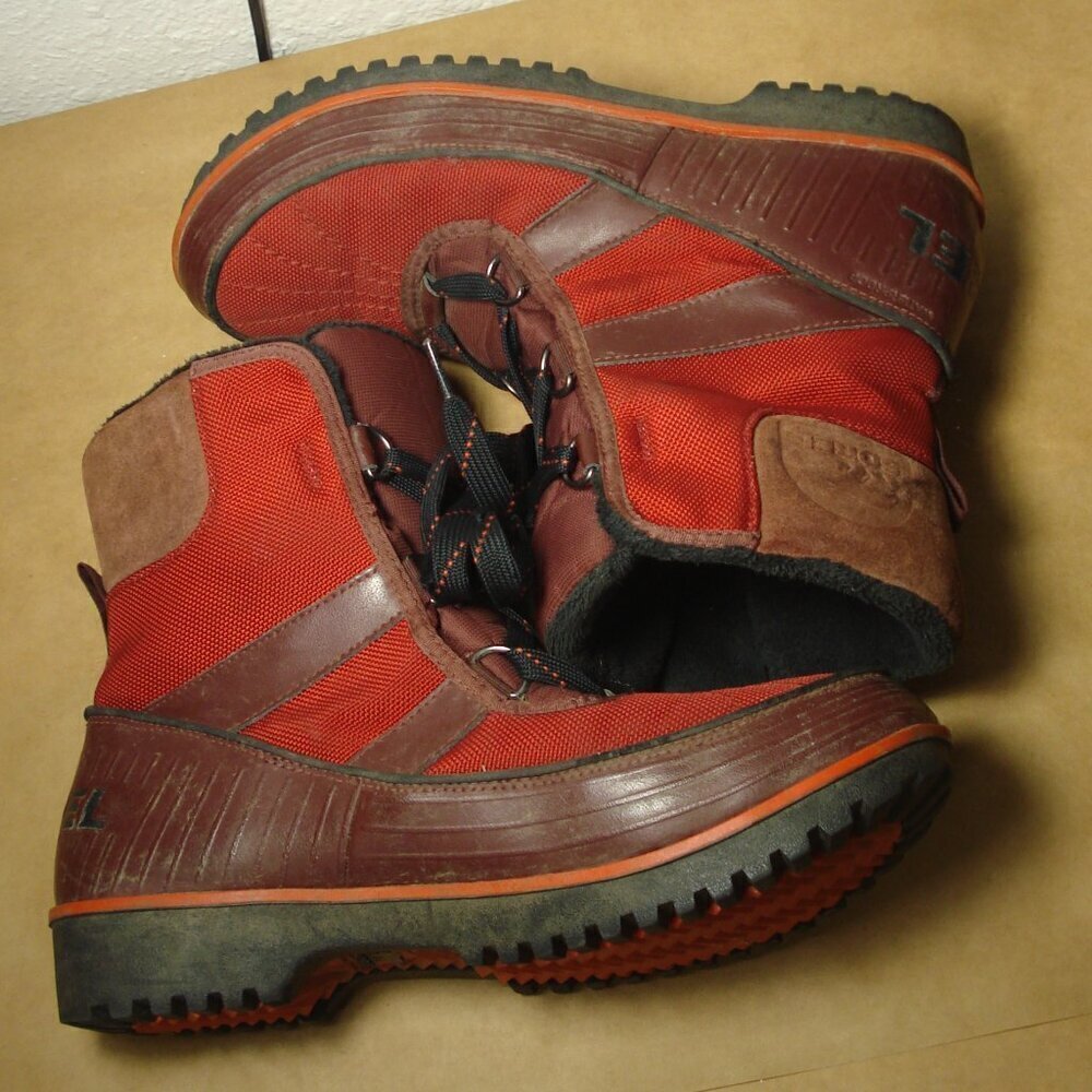 SOREL Tivoli II Boots Women's Size 10.5 Red Dahlia Black Lace Up Winter Shoe - Picture 9 of 12